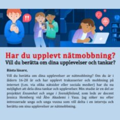 Har du upplevt nätmobbning reklambild