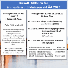 Kickoff ämneslärare