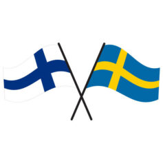 Finlands och Sveriges flagga