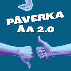 Studrep studentrepresentant banner. Lila-ljusblåa pop art-figurer på mörkblå bakgrund