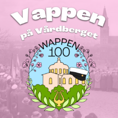 Vappen på Vårdberget och Vappen 100 sigill med observatoriet, studentmössa och lyra