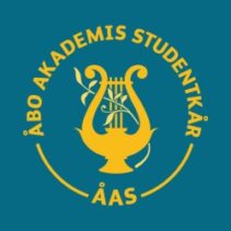 åas square fyrkant åbo akademis studentkår gul logo turkos bakgrund