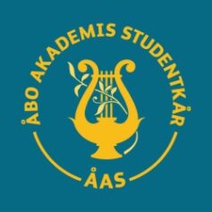 abo akademis studentkar gul logo turkos bakgrund