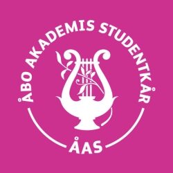 abo akademis studentkar vit logo pink bakgrund