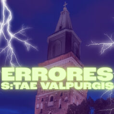 errores stae valpurgis banner - åbo domkyrka på natten och två stora blixtar