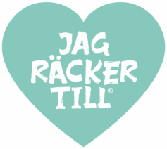 mintgrön hjärta med vit text jag räcker till
