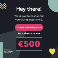 student living and well-being survey ad